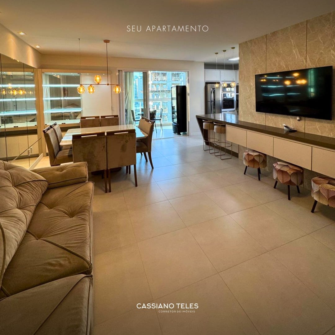Living integrado do Saint Gabriel Residencial em Itapema