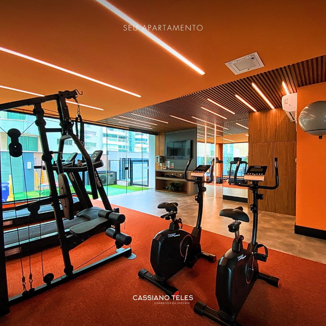 Espaço fitness completo no Carmel Residence Itapema.