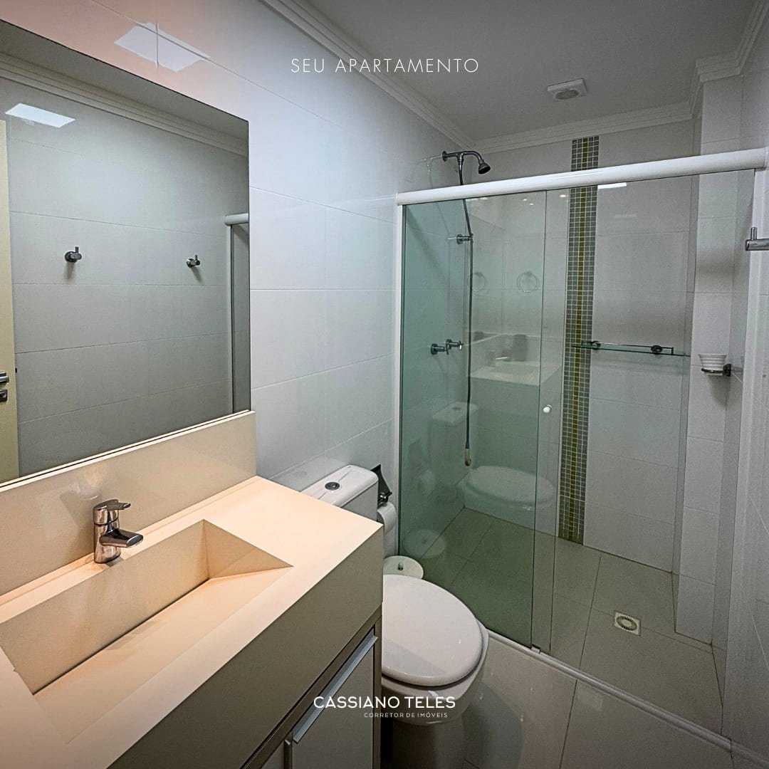 Banheiro com acabamento premium no Residencial Cayman em Itapema.