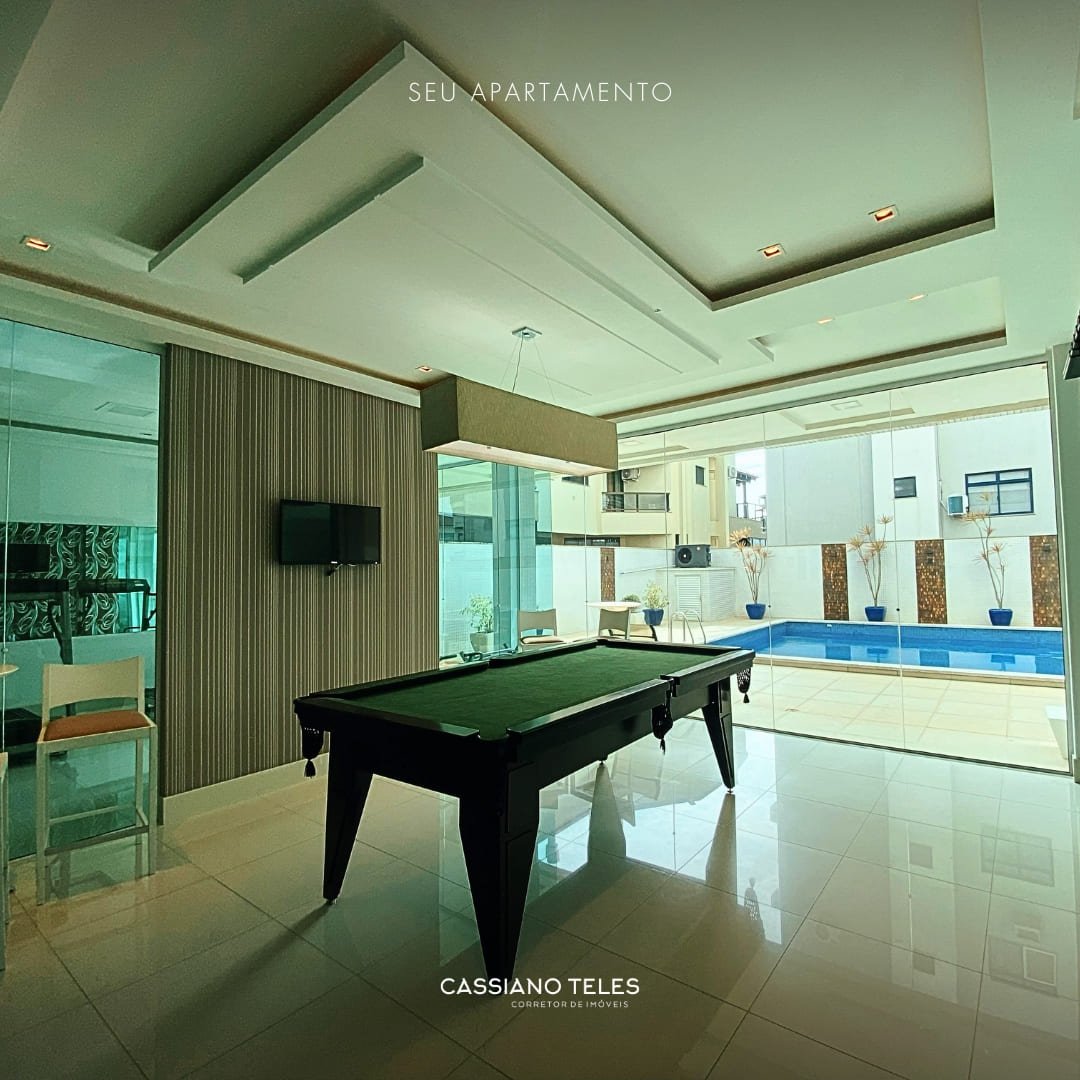 Sala de jogos equipada no Residencial Cayman em Itapema.