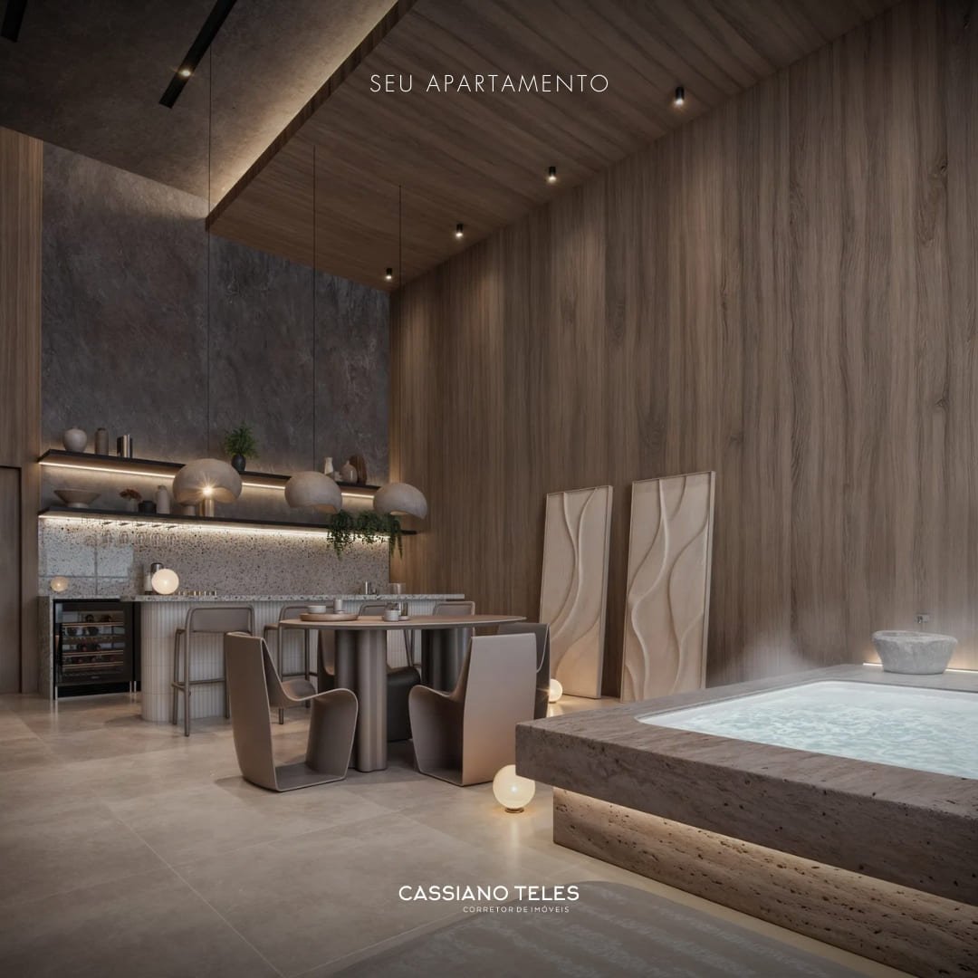 Área de lazer do Vellum em Porto Belo, com estrutura completa para relaxar, conviver e aproveitar momentos especiais.