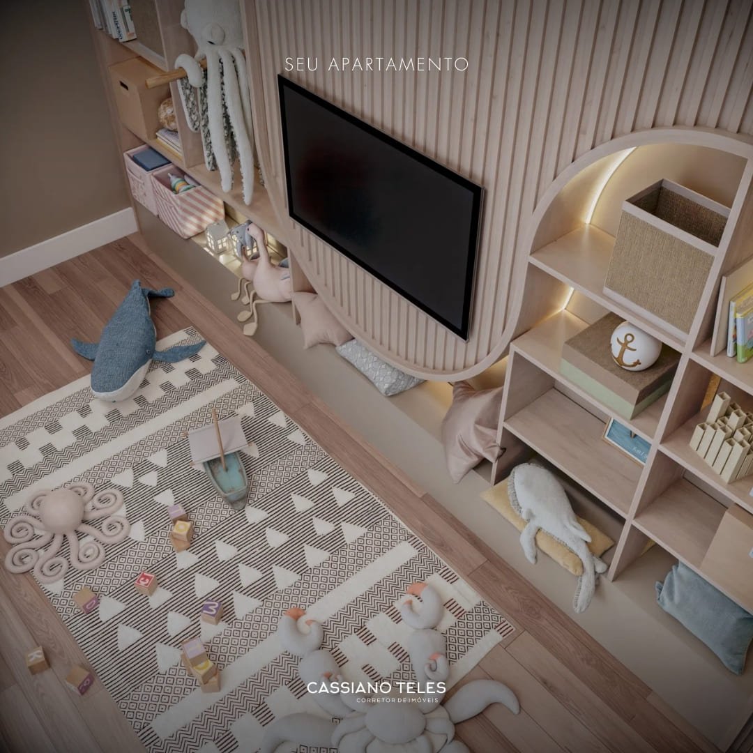 Brinquedoteca do Vellum em Porto Belo, espaço pensado para crianças brincarem com segurança e conforto.