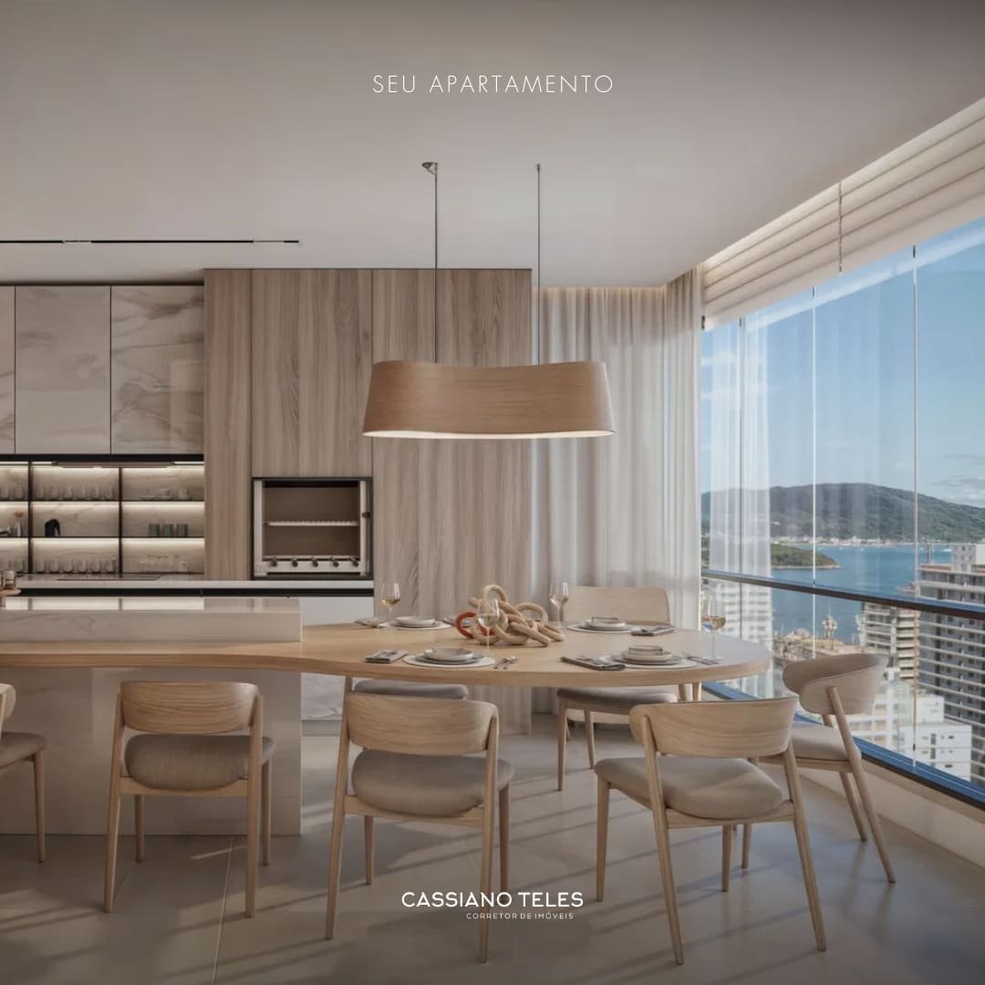 Cozinha do apartamento à venda no Vellum em Porto Belo, com layout moderno e integração com a área social.