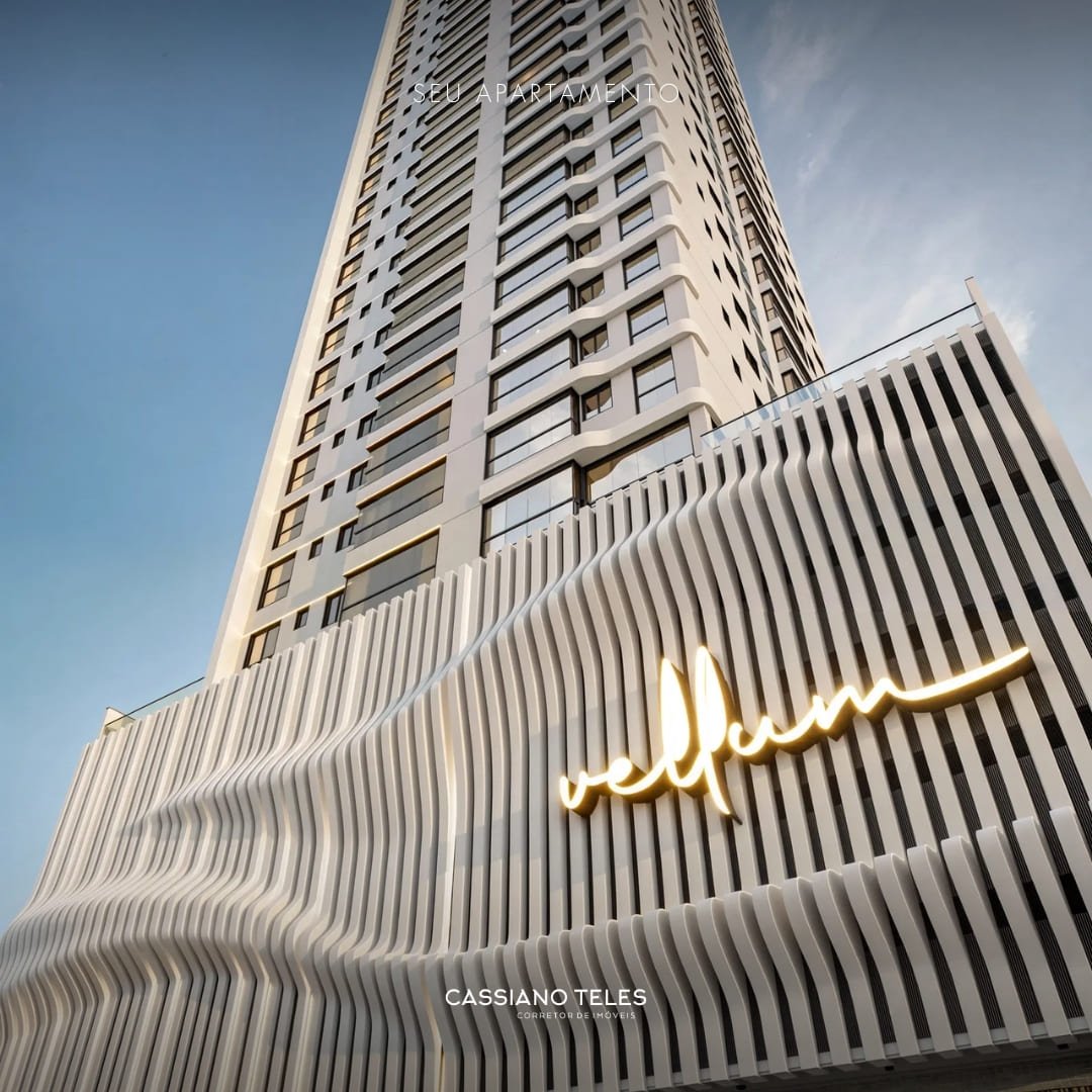 Fachada do Vellum, lançamento imobiliário em Porto Belo, apartamento à venda em quadra mar próximo à praia.