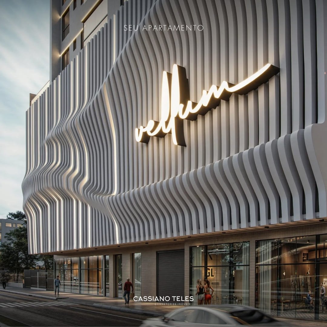 Fachada do Vellum, lançamento imobiliário em Porto Belo, apartamento à venda em quadra mar próximo à praia.