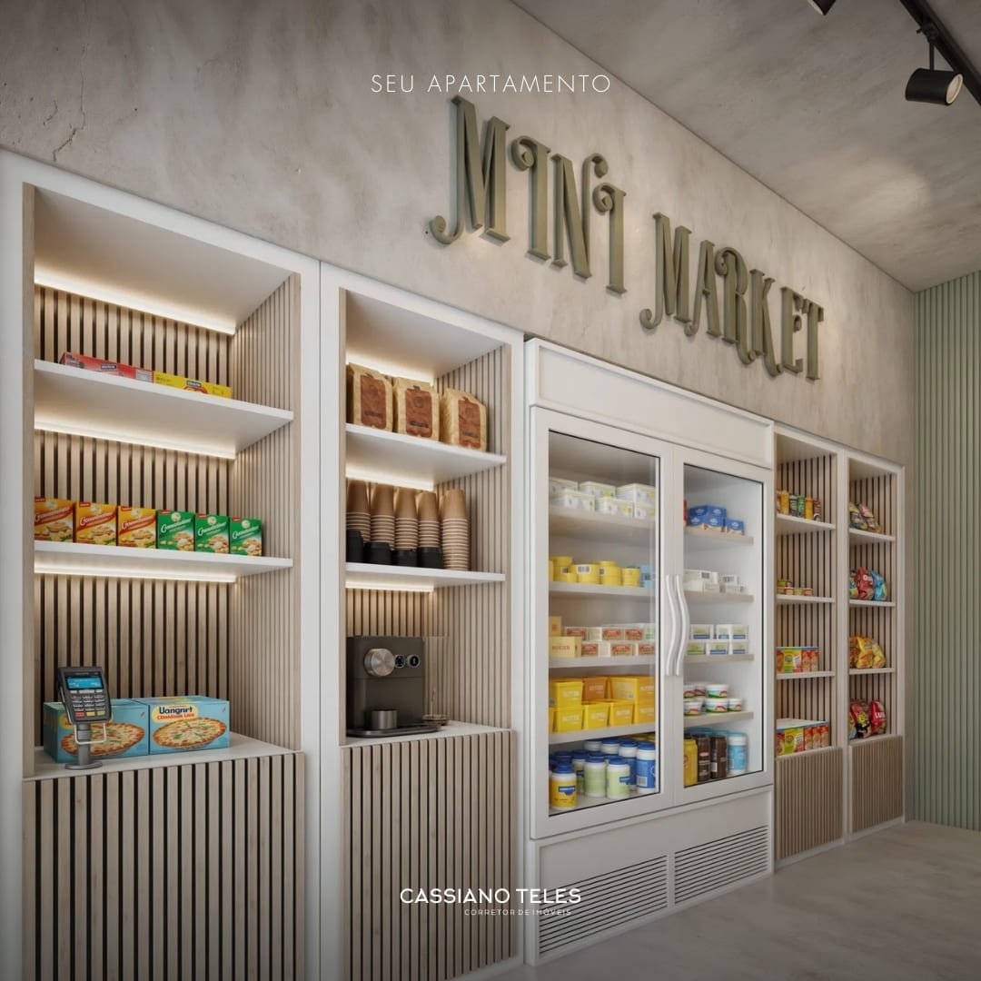 Espaço market do Vellum em Porto Belo, área prática de conveniência para moradores no empreendimento.