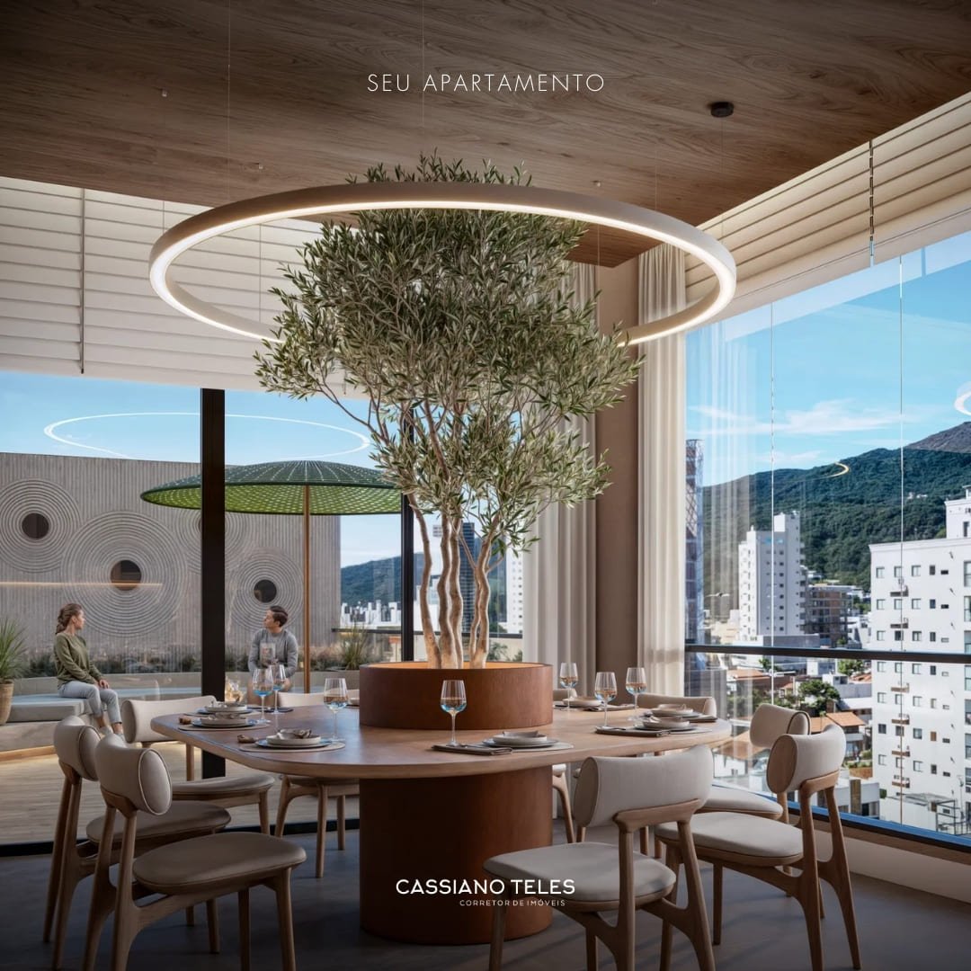 Salão de festas do Vellum em Porto Belo, ambiente elegante para receber convidados com conforto e sofisticação.