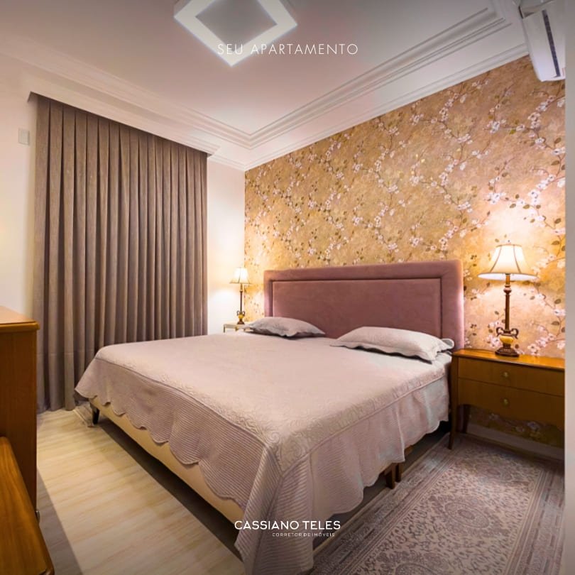 Suíte decorada no Apartamento à venda Itapema Le Lis Blanc com cabeceira estofada